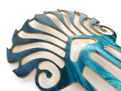 Hairbroochs steampunk hair comb Free 3D model