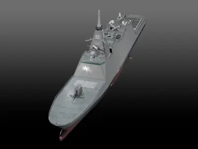 JS Mogami FFM-1 Low-poly 3D model