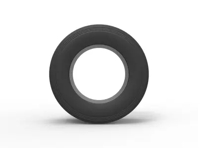 Super single semi tire Scale 1 to 25 3D print model