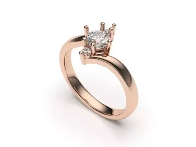 solitaire with ring sizes  8 part S12 3D print model