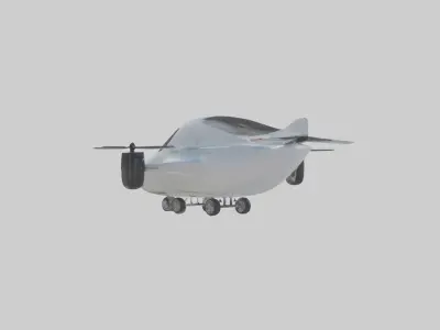 Flying Taxi Model 1 Low-poly 3D model