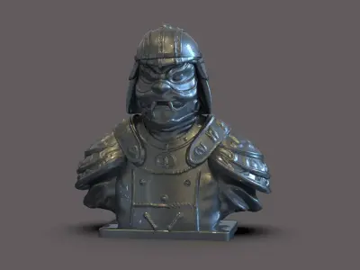 Samurai Bust 3D print model