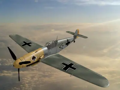 Messerschmitt Bf 109 3D model 10
