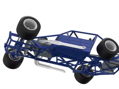 Vintage Asphalt Modified stock car Base V6 Scale 1 to 25 3D print model
