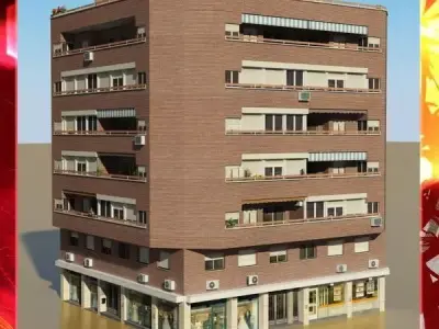 Photorealistic Low Poly Building 3D model buy