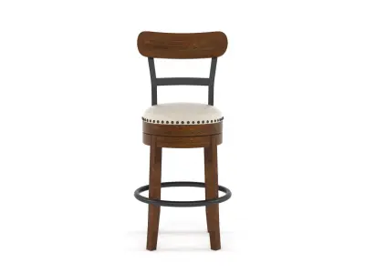 Brown Barstool 3D model