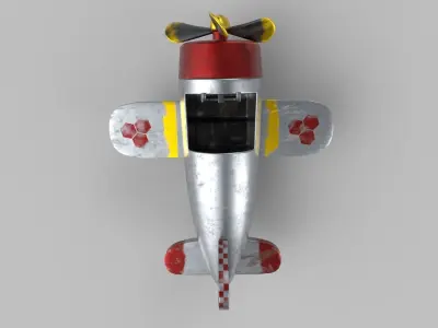 plane toy airplane Low-poly 3D model