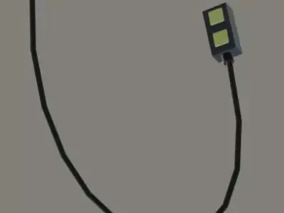 Low Poly Cable Industrial Cable Game Ready Prop Low-poly 3D model