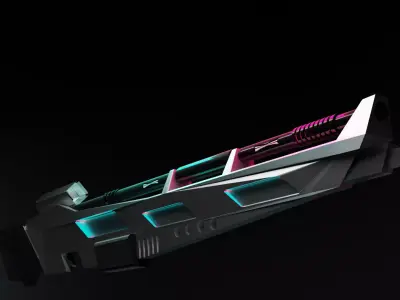 cyber sniper Free low-poly 3D model
