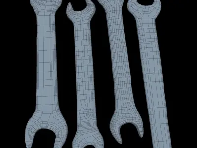 Wrenchs Low Poly wrenches - wrenches Low-poly 3D model purchase