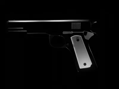 M 1911 pistol Low-poly 3D model