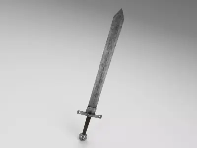 Medieval sword 1 Low-poly 3D model