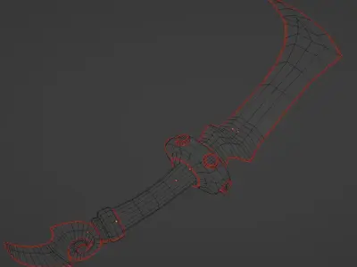 Stylized Sword Low-poly 3D model order