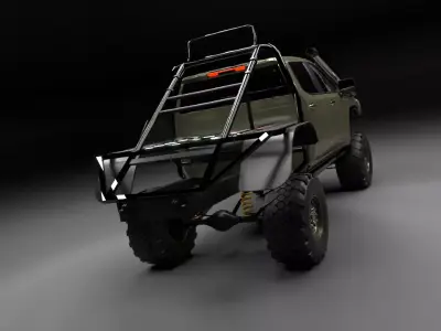 Off Road Pickup Truck 4x4 Rigged Game Ready Vehicle 3D Model 3D model