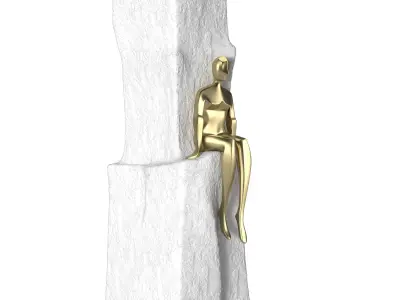 Decorative vase with a woman Free 3D model