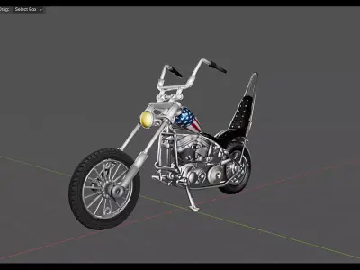 American Chopper Harley  Model Printable 3D 3D print model