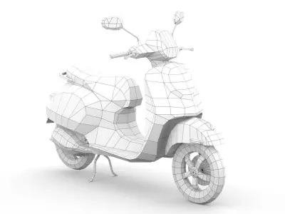Generic Motor Scooter v1 Low-poly 3D model