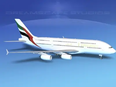 Airbus A380-800 Emirates 3D model