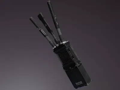 SC4200 PRC169 Radio with Dual PTT Controller Low-poly 3D model
