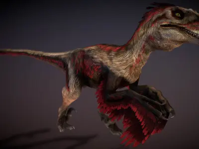 Dakotaraptor Low-poly 3D model purchase