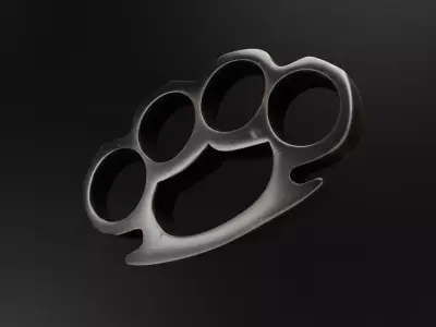 Brass Knuckles Tactical Metal 3D Model  Low-poly 3D model