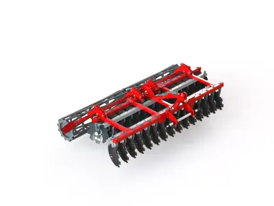 WG 0007 - Mounted heavy disc harrow 4m 3D model