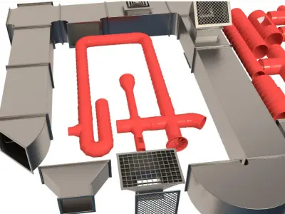 Ceiling Ventilation Elements 3D model
