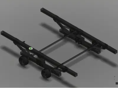 Trailer axle for Tikitrailer Free 3D model