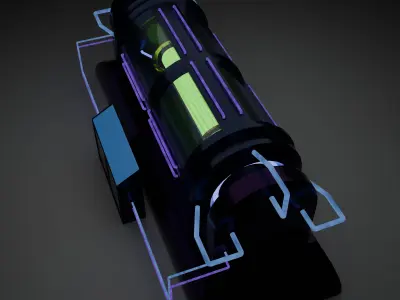 Sci fi Reactor Free low-poly 3D model