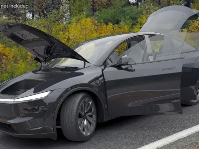 Gray Electric Vehicle Hatchback 3D model