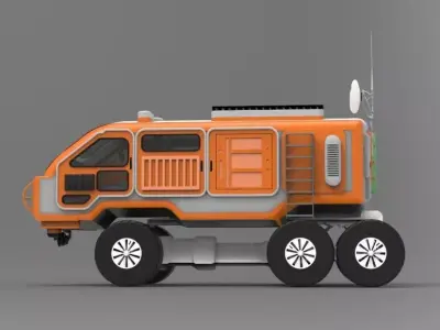 All-terrain research vehicle 3D print model