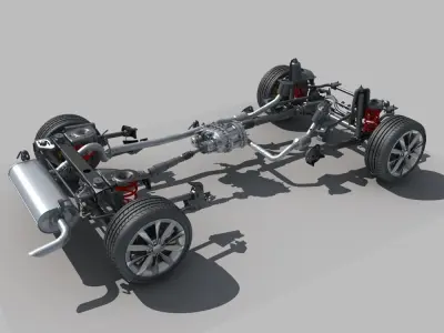 Suspension car 3D model purchase