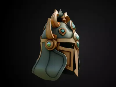 Stylized Persian Helmet - Sandstorm  3D print model