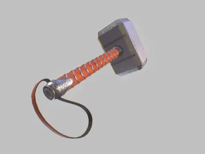 Mjolnir thor hammer Low-poly 3D model