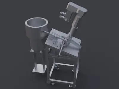 L-type iron fully automatic tapping machine circuit pin tapping 3D model