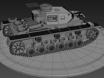 Tank 3D Model world war ii Low-poly 3D model