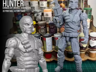 Doom Hunter Donman art Original 3D printable full action figure 3D print model