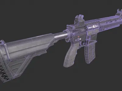 HK 416 Low-poly 3D model
