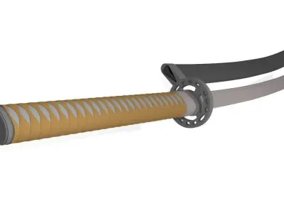 Katana Sword Low-poly 3D model shop