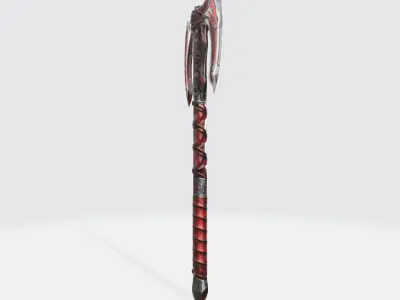 A medieval style battle axe 3D model