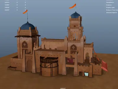 A delightful Castle built in the times of Medieval 3D model