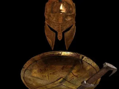 Spartans armor Low-poly 3D model