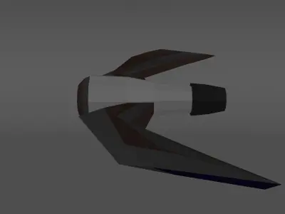 Spy spaceship Free low-poly 3D model