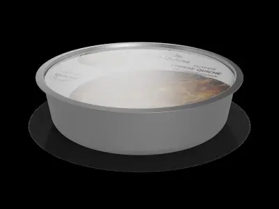 Snacks Cheese and Onion Quiche Low-poly 3D model