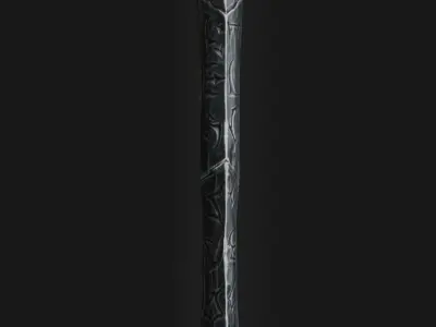 Necromancer Staff 01 Low-poly 3D model