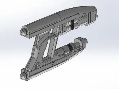 Star Lord Gun Blaster Printable 3D Print Model 1 Part 3D print model