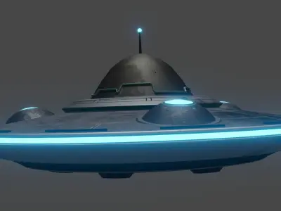 UFO 3D model spaceship Low-poly 3D model
