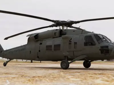 BlackHawk Sikorsky UH-60 Helicopter 3D model