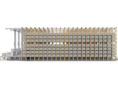 3D Design of Automated Storage and Retrieval System 3D model