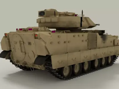 M2 Bradley IFV with LODs 3D model